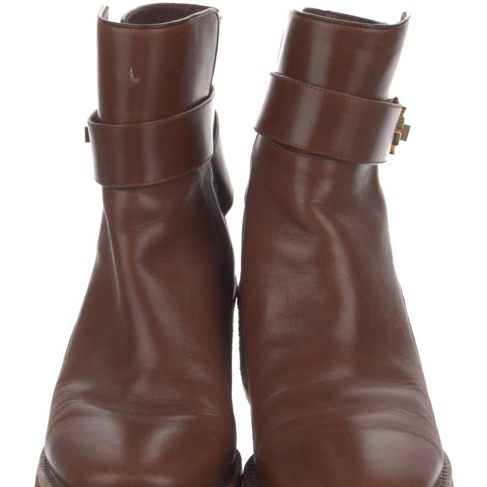 Tory Burch Brown Leather Ankle Boots - Picture 3 of 4